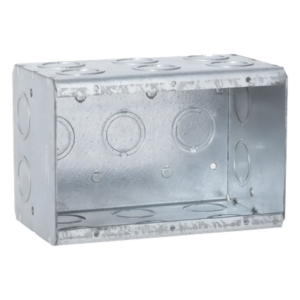 RACO HUB-697 – Caja Multigang / 3 Gangs / 3.5 in Profundidad / 19 Entradas 1/2-3/4 in / 67.3 in³ Capacidad