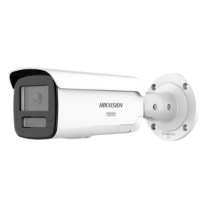 HIKVISION DS-2CD2T47G3-LIS2UY/SRB – Bala IP / 4 Megapixel / Lente 4 mm / 60 m IR + Luz Blanca / IP67 NEMA 4X / WDR 130 dB / ACUSENSE 3.0 / Estrobo Azul y Rojo / 196 ft Alcance / Audio 2 Vías