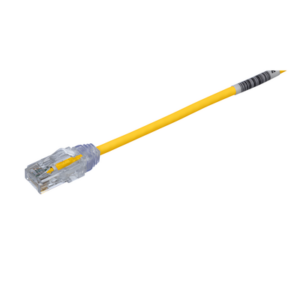 PANDUIT UTP28SP15YL – Cable de Parcheo UTP / Cat6 / 28AWG / 4.57 m (15 pies) / Amarillo / Diámetro 3.8 mm / PoE++ / -10 a 75°C