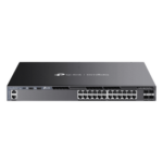TP-LINK SG6428XHP – Switch L3 Gestionable PoE+ / 24 Puertos Gigabit / 4 Slots 10G SFP+ / Stacking 80 Gbps / PoE 720W / Redundancia N+1