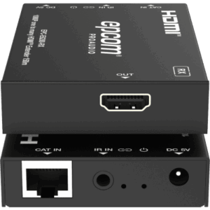 EPCOM PROAUDIO EPC-E6200RX – Receptor de Extensor HDMI™ Sobre IP | Solo Decodificador | 150m Por Cable CAT6 | Compatible Con Red Gigabit | Video Full HD | Compresión EZCast | Control IR Unidireccional