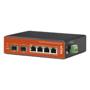 WI-TEK WI-PS306GF-IV2 – Switch Industrial PoE++ / 8 Puertos Gigabit PoE + 2 SFP Combo / PoE 802.3bt 60W / PoE Pasivo 24V / Rango -40°C a 80°C / Alcance 250 m (820 ft)