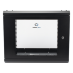 LINKEDPRO SR1909LH3GA – Gabinete de Pared 9U / 19" Rack / Cristal Templado / 455 mm Profundidad (1.49 ft) / Acero Reforzado / 80 kg Carga