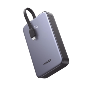 UGREEN 45762 – Power Bank / 20000 mAh (74 Wh) / Salida 30 W / Carga 3 Dispositivos Simultáneos / Pantalla LED Digital / Apto para Viaje Aéreo