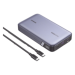 UGREEN 25188 – Power Bank / 20000mAh / 100W Max / 3 Salidas USB-C + USB-A / PD 3.0 / QC3.0 / Pantalla Inteligente / Carcasa Ignífuga / Gris