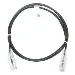 LINKEDPRO BY EPCOM LP-UT6-100-BK-28 – Cable de Parcheo Slim UTP Cat6 / 1 Metro (3.28 Pies) / 28 AWG / Negro / 1 Gbps+