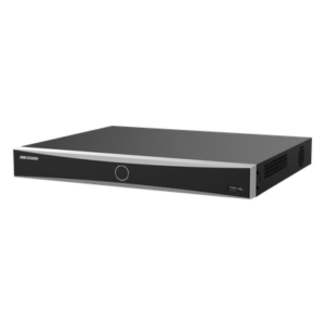 HIKVISION DS-7616NXI-K2/16P/VPRO – NVR IP / 16 Canales / 16 Puertos PoE+ / 12 Megapixel (4K) / Reconocimiento Facial 50,000 Rostros / 2 Bahías HDD 16 TB / HDMI 4K / Alarmas I/O