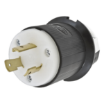 HUBBELL HUB-HBL-2321 – Clavija Industrial con Bloqueo de Media Vuelta / 20 A 250 V CA / 2 Polos 3 Hilos / NEMA L6-20P / 0.360' - 0.930' (9.14 - 23.62 mm) / -40°C a 75°C