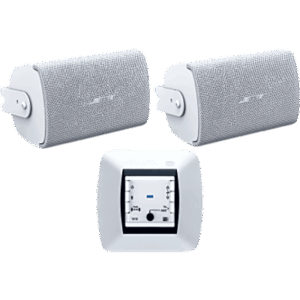 EGI AUDIO SOLUTIONS 121010H/FS2SEW – Kit de Audio / Mando Bluetooth / Bocinas de Superficie / 2+2W RMS / IP55 / Color Blanco