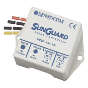 MORNINGSTAR SG-4 – Controlador de Carga Solar PWM / 4.5 A / 12 VCC / Compensación de Temperatura -28 mV/°C / 100% Estado Sólido / Rango Térmico -40°C a +85°C / 1.64 pies x 1.64 pies x 0.82 pies
