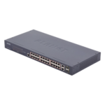 PLANET FGSW-2624HPS – Switch administrable PoE+ / 24 puertos 10/100TX / 2 puertos combo Gigabit TP/SFP / 220W / 6,54 Mpps / 0-50°C / 1,44 x 0,98 x 0,15 pies