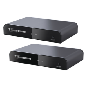 EPCOM TITANIUM TT-383-PRO – Kit extensor HDMI de 120 metros con loop HDbitT, Cat 5e/6 / Soporta hasta 253 Rx / Protocolo HDbitT, compatible con HDCP.