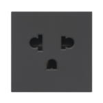 SIMON SM-TCEA-N – Módulo para Tomacorriente Euroamericano / Color Negro / 45x45 mm (1.77 x 1.77 pulgadas) / Compatible con Torres y Cajas para Escritorio