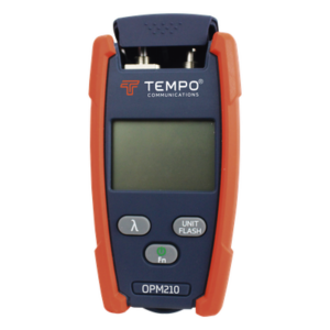 TEMPO OPM-210 – Medidor de Potencia Óptica / VFL Integrado / -70 a +10 dBm / 6 Longitudes de Onda / Alcance 4 km / 2.5 mm Universal