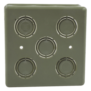 AMANCO-WAVIN ATUP34CA – Caja Cuadrada para Conduit / PVC Pesado / 1/2" - 3/4" / Autoextinguible / No Conductor Eléctrico