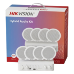 HIKVISION DS-QAE0KA60206-4 – Kit de Amplificador Bluetooth / 4 Altavoces para Plafón / 2 Canales 30W / Control de Volumen Independiente / 100V/70V