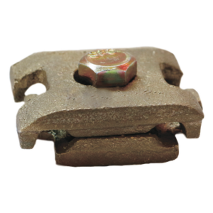 TOTAL GROUND TG-M02-30 – Abrazadera mecánica para tierra / Bronce / Tornillo hexagonal tropicalizado 3/8" x 3/4"