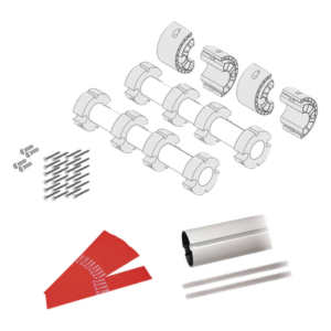 CAME GARD8-ARM – Kit de Mástil para Barrera Vehicular / 8 m (26.2 ft) / 2 Secciones Tubulares 4 m (13.1 ft) / Junta Telescópica / Tiras Reflectantes