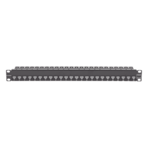 SIEMON Z6AS-PNL-24K – Patch Panel / 24 Puertos / Blindado / Cat 6A / Plano / 1UR