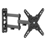 BRATECK LDA40-223 – Soporte de Pared Articulado para Pantallas / VESA 75x75 a 200x200 / Hasta 43 Pulgadas / Carga 20 kg (44 lbs) / Movimiento Completo / Perfil 66 mm
