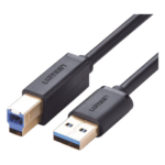 UGREEN 10372 – Cable USB-A 3.0 a USB-B / 5 Gbps / 2 A / 2 m (6.6 ft) / Blindaje Múltiple / Plug & Play