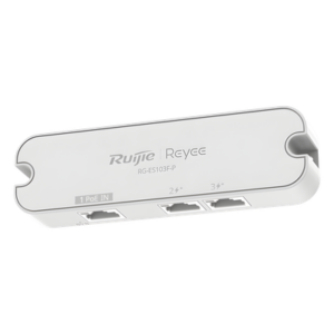 RUIJIE RG-ES103F-P – Switch No Administrable PoE-In / 2 Puertos PoE+ 10/100 Mbps / 1 Puerto PoE-In 10/100 Mbps / Presupuesto PoE 30 W / Switching 0.6 Gbps / Protección 4 kV / Sin Ventilador