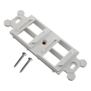 PANDUIT NK4106MFWH – Marco de Módulo Dúplex / NEMA 106 / 4 Módulos Keystone / 4.12 x 3.30 in / Blanco