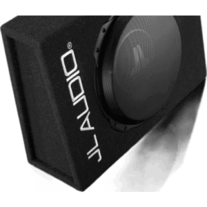 JL AUDIO 10-03057-00 – Subwoofer con Caja para Coche / 12 Pulgadas / Caja Sellada Tipo Camión / 400 W RMS / 2 Ω / Rejilla Incluida