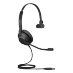 JABRA EVOLVE230SEMONOUCA – Auricular Mono UC / Aislamiento Acústico Viscoelástico / Doble Micrófono con Reducción de Ruido / Altavoces 28 mm / USB-A con Adaptador / Indicador de Ocupado