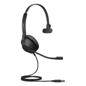 JABRA EVOLVE230SEMONOUCA – Auricular Mono UC / Aislamiento Acústico Viscoelástico / Doble Micrófono con Reducción de Ruido / Altavoces 28 mm / USB-A con Adaptador / Indicador de Ocupado