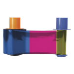 HID 045710 – Ribbon para Impresora de Tarjetas / YMCKOK Full Color / Doble Panel Negro / 500 Impresiones / Overlay UV / Dye-Sublimation y Resin