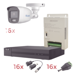 EPCOM HL1080PL/16BCA – Kit TurboHD / DVR 16 Canales / 1080p Lite / 16 Cámaras Bala / ColorVu 20 m (65.6 ft) / Audio Integrado