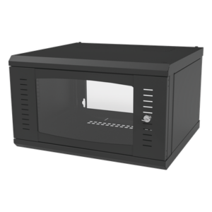 LINKEDPRO BY EPCOM SR-1906-GFP – Gabinete para Montaje en Pared, con Puerta de Cristal Templado, Cuerpo Fijo, con 6 Unidades de Rack, de 19in, Fabricado en Acero