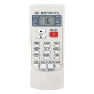 AUFIT YKRH/101E – Control Remoto para Minisplit / Display Iluminado / Rango 16°C a 32°C / Funciones iFeel, Timer, Sleep, Oscilación / 54 x 10 x 134 mm