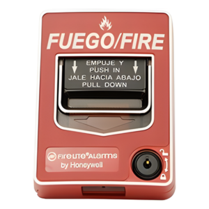 FIRE-LITE BG-12LSP – Estación Manual de Alarma Contra Incendio / Doble Acción / Rotulado Bilingüe FIRE/FUEGO / Reset con Llave / Carcasa de Policarbonato