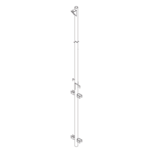 SYSCOM TOWERS SPLUMAP – Pluma de Aluminio / Ced.40 / 4 m (13.1 ft) / Diámetro 1-1/2" / Con Polea de Elevación