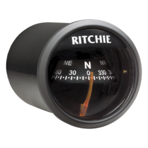 RITCHIE X-23BB – Brújula de Navegación Marítima / 2" (51 mm) / Lectura Directa / Visor Ajustable 30° / Iluminación NiteVu Verde / Movimiento Zafiro y Acero Templado / Compuesto Alta Temperatura