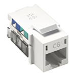 LUTRON ELECTRONICS CON1PC6WH – Jack RJ45 / Categoría 6 / 8 Conductores / Snap-In para Frame 6 Puertos / Color Blanco