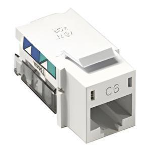LUTRON ELECTRONICS CON1PC6WH – Jack RJ45 / Categoría 6 / 8 Conductores / Snap-In para Frame 6 Puertos / Color Blanco