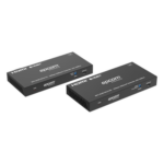 EPCOM PROAUDIO EPC-EHB150U2 – Extensor HDMI con KVM / 4K@60Hz 4:4:4 / 150m (492 pies) en 1080p / 120m (394 pies) en 4K / HDBaseT / USB 2.0 / IR Bidireccional / POC / EDID
