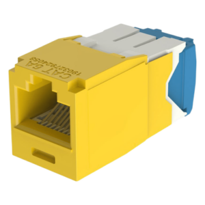 PANDUIT CJ6X88TGYL – Conector Jack RJ45 / Categoría 6A / 8P8C / Terminación TG / Mini-Com / UTP / 22-26 AWG / Color Amarillo
