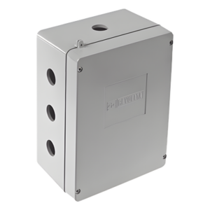 RAWELT JB-0549-52 – Caja de Unión de Aluminio / NEMA 4/4X / 5 Salidas 7/8" / IK09 / Panel Interno 2 mm