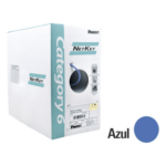 PANDUIT NUR6C04BU-M – Bobina de Cable UTP / Cat 6 / 24 AWG / 305 m (1000 pies) / CMR Riser / 4 Pares / Cobre Sólido / 1000 Mbps