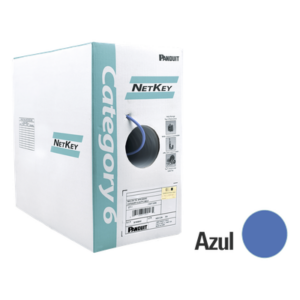PANDUIT NUR6C04BU-M – Bobina de Cable UTP / Cat 6 / 24 AWG / 305 m (1000 pies) / CMR Riser / 4 Pares / Cobre Sólido / 1000 Mbps