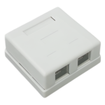 LINKEDPRO BY EPCOM LP-WP-6037 – Caja de Pared / 2 Puertos RJ45 / Cat5e STP / T568A-B / UL 94V-0