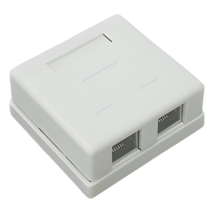 LINKEDPRO BY EPCOM LP-WP-6037 – Caja de Pared / 2 Puertos RJ45 / Cat5e STP / T568A-B / UL 94V-0