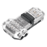 EPCOM POWERLINE TCON2 – Conector T / 2 Contactos / Extracción Sin Corte / 0.35 a 0.75 mm² / Diámetro Máx 2.1 mm / Transparente con Negro