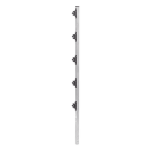 EPCOM INDUSTRIAL SYS-POST-2 – Poste de Paso para Cerca Electrificada / PTR Aluminio 1" / Altura 1.2 m (3.9 ft) / 5 Aisladores Incluidos / Resistente al Clima