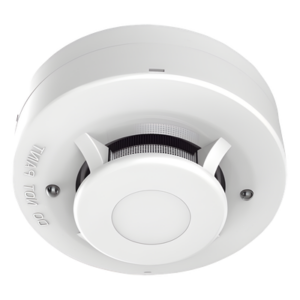 HIKVISION DS-PDSMK-4 – Detector de Humo Fotoeléctrico / 4 Hilos / DC 12 V / LED Duales 360° / Umbral 0.10 a 0.16 dB/m / Perfil Bajo 35 mm