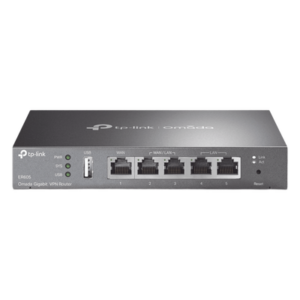 TP-LINK ER605 – Router Gigabit Multi-WAN / 5 Puertos Gigabit / 150,000 Sesiones Concurrentes / 16 Túneles VPN IPsec / USB 2.0 / Controlador SDN Omada
